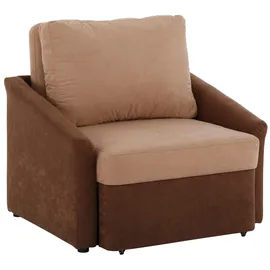 Home Affaire Schlafcouch Kunstleder 2-Sitzer Braun