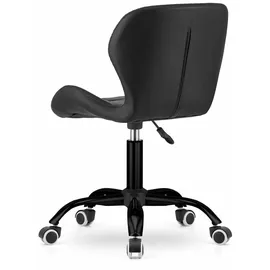 home collective Drehstuhl Leder Schwarz
