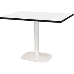 Restootab Tisch Round weiß 120x70cm - Modell weiß mit schwarzen Kanten