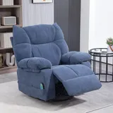 Homcom Relaxsessel mit Massagefunktion Elektrisch 90 x 98 x 98 cm Blau