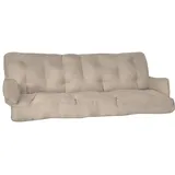 Beautissu Hollywoodschaukelauflage 180 x 50 x 8 cm beige 2-tlg.