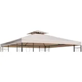 Haushalt International Pavillon-Ersatzdach 3 x 3 m 62299 Gartenpavillon Ersatzdach Plane Gartenzelt, 200 g/m2, 298 x 298 cm (Packung), witterungsbeständig wasserabweisend strapazierfähig beige