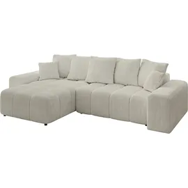 altdecor Ecksofa Cord 2-Sitzer Creme
