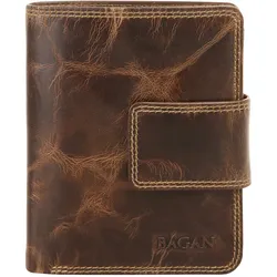 Geldbörse BAGAN, braun, Leder, vintage, casual, Kleinlederwaren, echt Leder