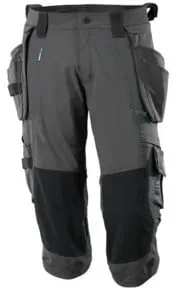 Mascot Dreiviertel-Hose, Hängetaschen, Stretchs Dreiviertel-Hose Größe C66, dunkelanthrazit