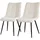 ML-Design Esszimmerstuhl 2er Set Polyester beige