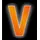 CONACORD Klebebuchstabe V Reflektierend 8 cm Orange