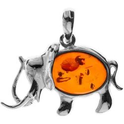 Ketten-Anhänger OSTSEE-SCHMUCK "Ostsee-Schmuck Anhänger Elefant Anhänger Elefant", weiß, Schmuckanhänger, Damen, 27 x 30mm, Silber 925 (Sterlingsilber), 4.0 g
