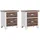 vidaXL Nachtschrank 2 Stk. 5370 x 4320 x 4320 cm Braun/Weiß