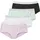 BENCH Panty BENCH., Mädchen, Gr. 170/176, 4 Stk., flieder, mint, weiß, schwarz, Jersey, Obermaterial: 92% Baumwolle, 8% Elasthan, unifarben, körpernah, Unterhosen Panty, Mädchen - mit weichem Logo-Bündchen