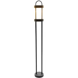 Nowa LED Außenstehlampe Wegeleuchte schwarz Gartenlampe Terrassenlampe Stehleuchte, Metall, 8w 855lm Warmweiß, Dxh 12,5 x 100 cm