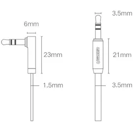 UGREEN Audiokabel 3,5mm Klinken-Stecker 0,5m (0.50 m)
