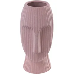 Blumenvase Skulptur PALLINI handgefertigt Steinzeug 24 cm Pfirsichrosa