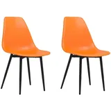 vidaXL Esszimmerstuhl Esszimmerstühle 2 Stk. Orange PP (2 St) orange