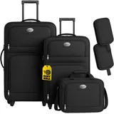 monzana Koffer Set 5-tlg. schwarz