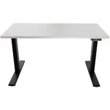 BISLEY E-WonderTech elektrisch höhenverstellbarer Schreibtisch 160x80 cm in schwarz/lichtgrau - Elektrischer Tisch höhenverstellbar mit