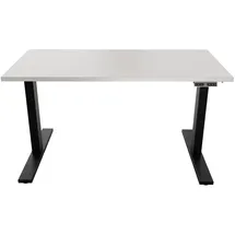 BISLEY E-WonderTech elektrisch höhenverstellbarer Schreibtisch 160x80 cm in schwarz/lichtgrau - Elektrischer Tisch höhenverstellbar mit