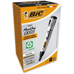 BiC Permanentmarker Marking 2300 Keilspitze schwarz Packung mit 12 Stück