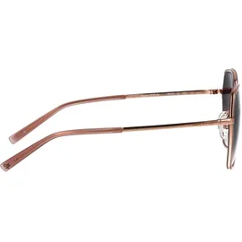 Marc O'Polo Sonnenbrille MARC O'POLO "Modell 505122", Damen, rosa (roségold), matt, metallic, Sonnenbrillen Sonnenbrille, Form Hexagon, Logoschriftzug auf Bügel, Metallfassung