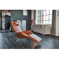 KAWOLA Relaxliege CAVAL Leder 79 x 95 x 157 cm Braun