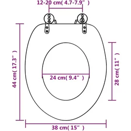 vidaXL Toilettensitz Soft-Close MDF Wassertropfen
