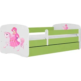 raumhirsch furniture Kinderbett mit Motiv Pferd 80 x 180 cm Holzwerkstoff grün