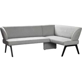 Home Affaire Eckbank HOME AFFAIRE "Aretha Küchenbank, Polsterbank, Esszimmerbank, Breite 215 cm", grau (antarctica, schwarz), B:215cm H:86cm T:150cm, Massivholz, Polyester, Polyurethan, Sperrholz, Sitzbänke, Eckbank, Moderne Bank in tollen Farben, Nosagfederung,