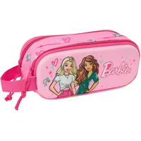 Safta Barbie 3D Doppelmäppchen für Kinder, ideal für Kinder im Schulalter, bequem und vielseitig, Qualität und Widerstandsfähigkeit, 21 x 6 x 8 cm, Rosa/Fuchsia, Rosa/Pink, Estándar, Lässig