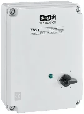 Helios Trafo-Drehzahlsteller RDS 7 ? 3-PH 400 V ? 7,0 A ? 5-Stufen ? Motorvollsc...