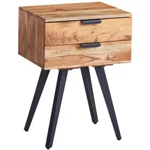 KADIMA DESIGN Nachtschrank Kadima 47 x 35 x 65 cm Beige/Braun/Grau