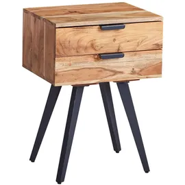 KADIMA DESIGN Nachtschrank Kadima 47 x 35 x 65 cm Beige/Braun/Grau
