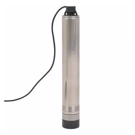 vidaXL Tiefbrunnenpumpe 55 m 1000 W silberfarben