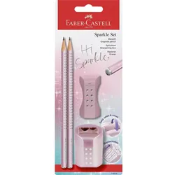 FABER-CASTELL Schreibset GRIP SPARKLE rose