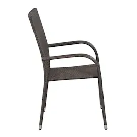 vidaXL Premium Polyrattan Gartenstühle 55,5 x 53,5 x 95 cm braun 2 St. stapelbar