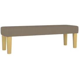 vidaXL Boxspringbett mit Matratze Taupe 140x200 cm Stoff
