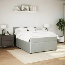vidaXL Boxspringbett 140 x 200 cm Hellgrau
