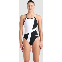 Badeanzug Damen arena Diamond Lightdrop-Back - Black-white - 40