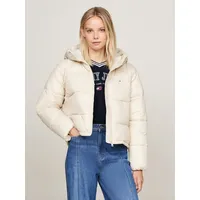 Tommy Jeans Steppjacke »TJW ASPEN PUFFER EXT«, mit Kapuze, mit Logostickerei, beige