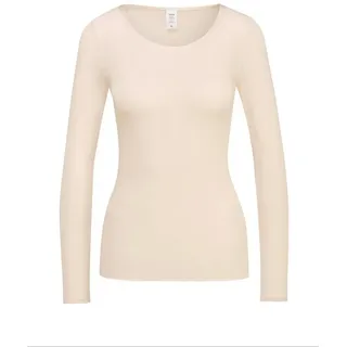 CALIDA True Confidence Langarmshirt Damen, aus Wolle-Seide, Feinripp, temperaturausgleichend und geruchsneutralisierend