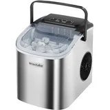 Tectake Eiswürfelmaschine Arctic 1,2 l Wassertank, 2 Eiswürfelgrößen
