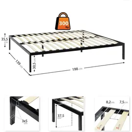 iflair i-Base 140 x 200 cm Schwarz