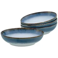 CreaTable Schale Cascade, Poke Bowl, Steinzeug, 4-tlg, blau