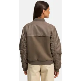 Navahoo Damen, Bomberjacke leichte Übergangsjacke mit Ärmelraffung Willstehaben 14 Stone Brown Gr. M - M