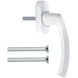 ID Dinkel Fenstergriffe Weiß 2 Stück Ergonomisch Aluminium Balkontürgriff außen Terrassentür Griff