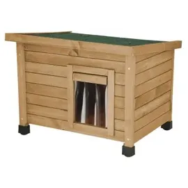 Kerbl Katzenhaus Rustica Holz 57x45x43 cm Braun/Grün