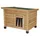 Kerbl Katzenhaus Rustica Holz 57x45x43 cm Braun/Grün