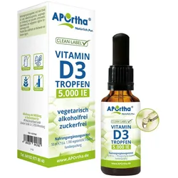 APOrtha® Vitamin D3 5.000 IE pro Tropfen - vegetarische Tropfen 50 ml