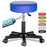 CASARIA Rollhocker Kunstleder Blau