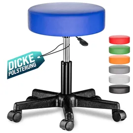 CASARIA Rollhocker Kunstleder Blau