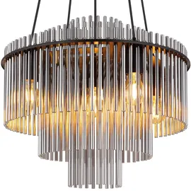 GLOBO GORLEY 5-flg. Ø 50 cm rund schwarz matt